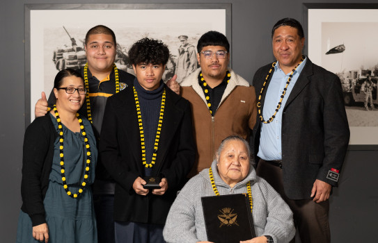 Mr Pulefolau and his family at Papakura Military Camp